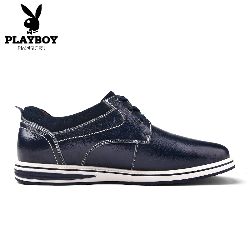 PLAYBOY/ г. весенне-осенняя повседневная обувь мужские оксфорды из натуральной кожи на шнуровке, модная мужская обувь свадебные туфли, DA75115