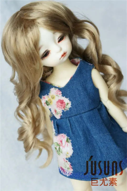 JD154 1/6 синтетический мохер куклы парики длинные леди волна bjd парик, 6-7 дюймов YOSD куклы аксессуары