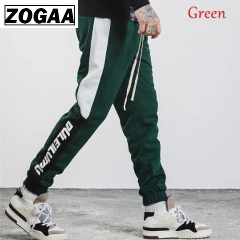 2018 мужские брюки полной длины с полосками по бокам для бега спортивная одежда