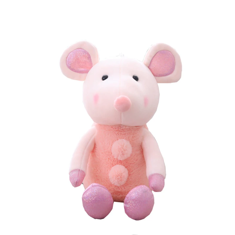 1 шт. милая плюшевая игрушка с мышкой 25 см Мягкая кукла мышка Kawaii подарок на день рождения для детей милые детские игрушки на день рождения