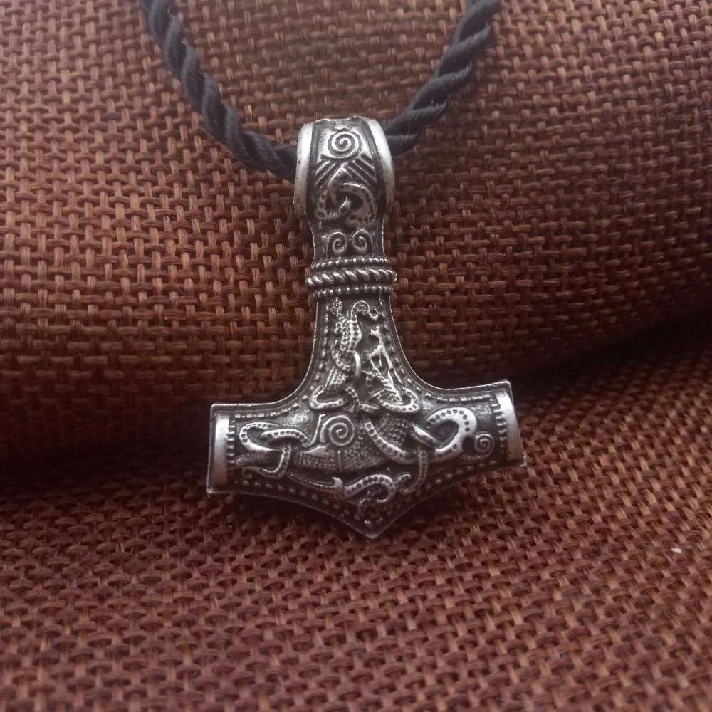 1 шт. Молот Тора маленький mjolnir ожерелье Викинг Подвески Ювелирные изделия скандинавские колье с кулоном в стиле викингов Молот викинга SanLan