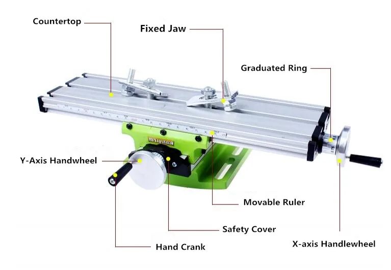 Миниатюрный Многофункциональный поперечный Рабочий стол для сверления