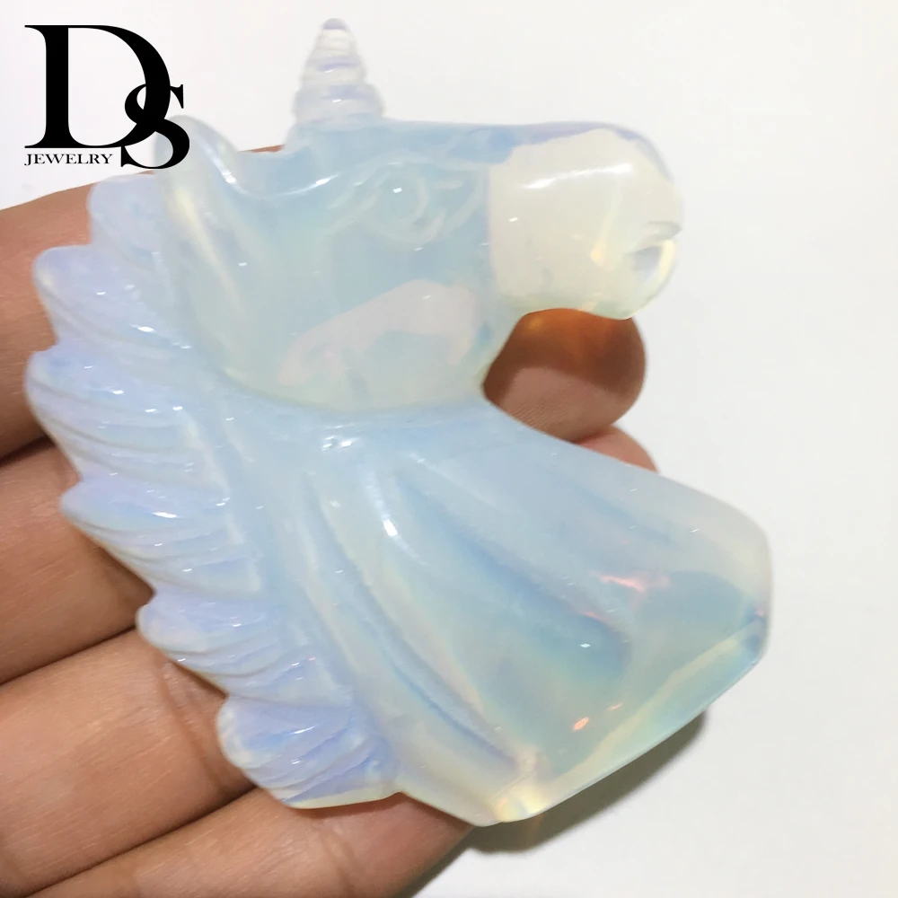 DS 2 &quotнатуральный опал кварц единорог рейки исцеляющая Хрустальная Фигурка