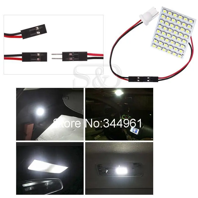 Светодиодная лампа для автомобиля T10 BA9S Festoon Dome Bulb w5w c5w t4w 48 SMD 12 В|light led outdoor|led bicycle