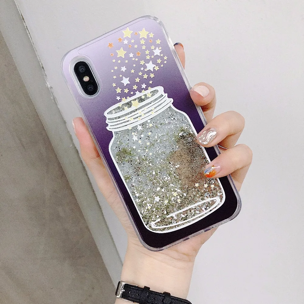Phone Case For iPhone 7 8 Plus Bling Quicksand Liquid Glitter Dynamic iphone XR XS Max X 6 6s TPU Cases Cover | Мобильные телефоны
