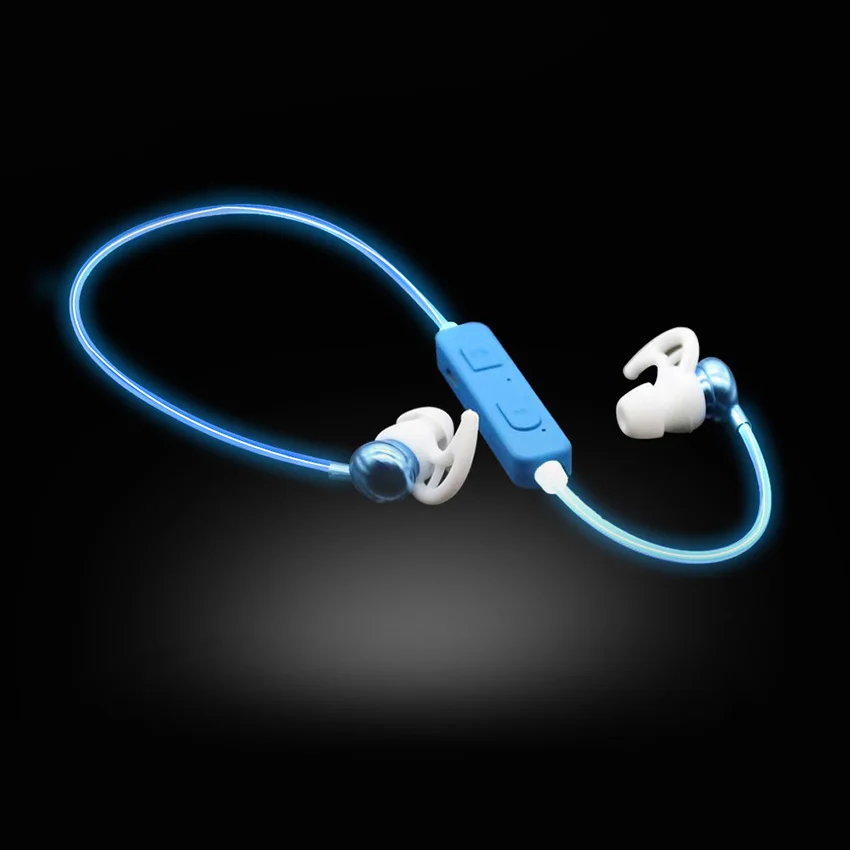Спортивные наушники водонепроницаемые стереонаушники Bluetooth со светящимся