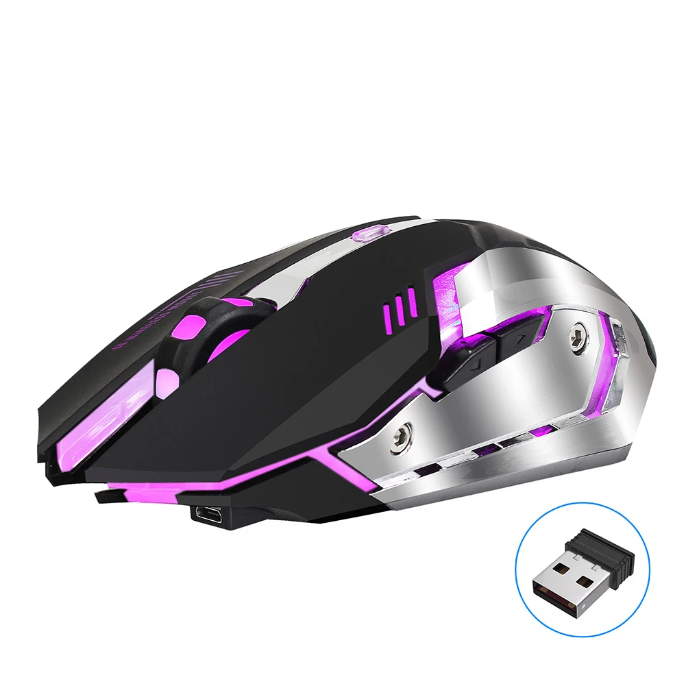 2 4G игровая мышь эргономичная Беспроводная USB зарядка прочная легкая усталость