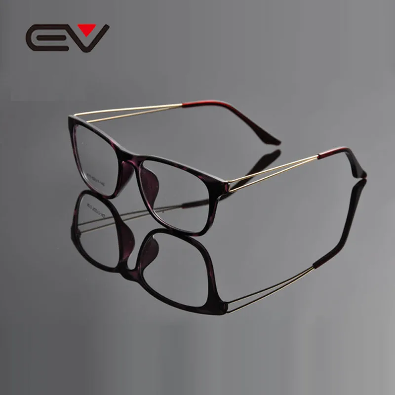 2015 EV женские ультратонкие очки с металлическими дужками TR90 ретро большие полные