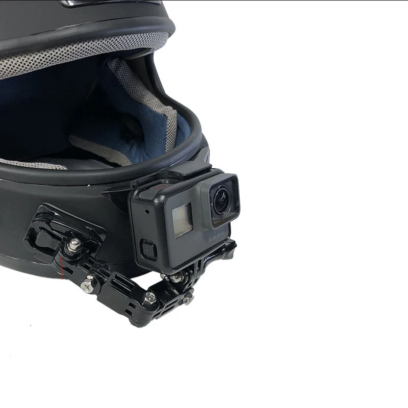Шлем изогнутый клей Боковое крепление для GoPro Hero4 5 6 7 black session Go pro SJCAM Xiaomi Yi 4K