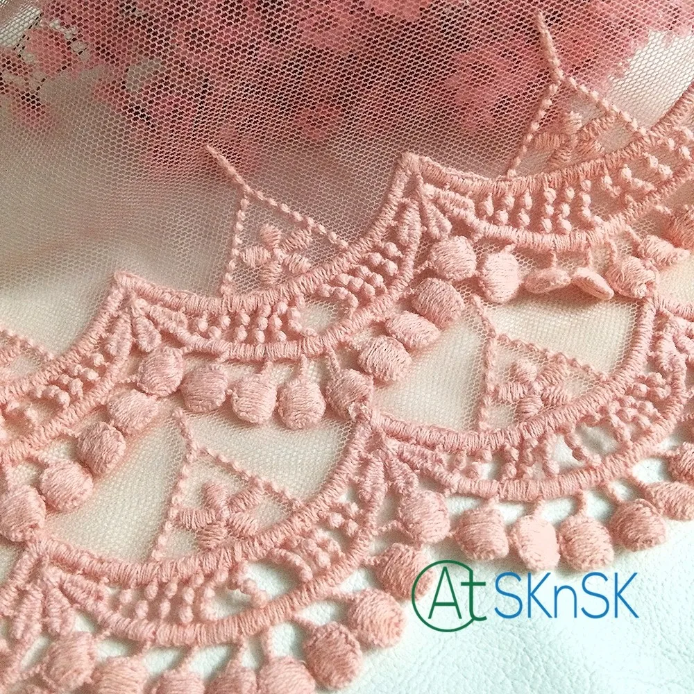 

DHL 50 Yard/lot DIY craft garment accessories/ lace trim gauze floral embroidery laces fabric diy material for decoration