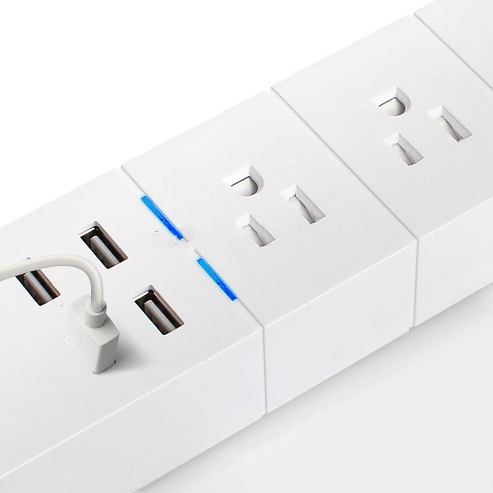 WiFi Smart power Strip, с 4 usb-портами для зарядки и 4 смарт-штекерами переменного тока для много точек работает с Amazon Echo& Google Home