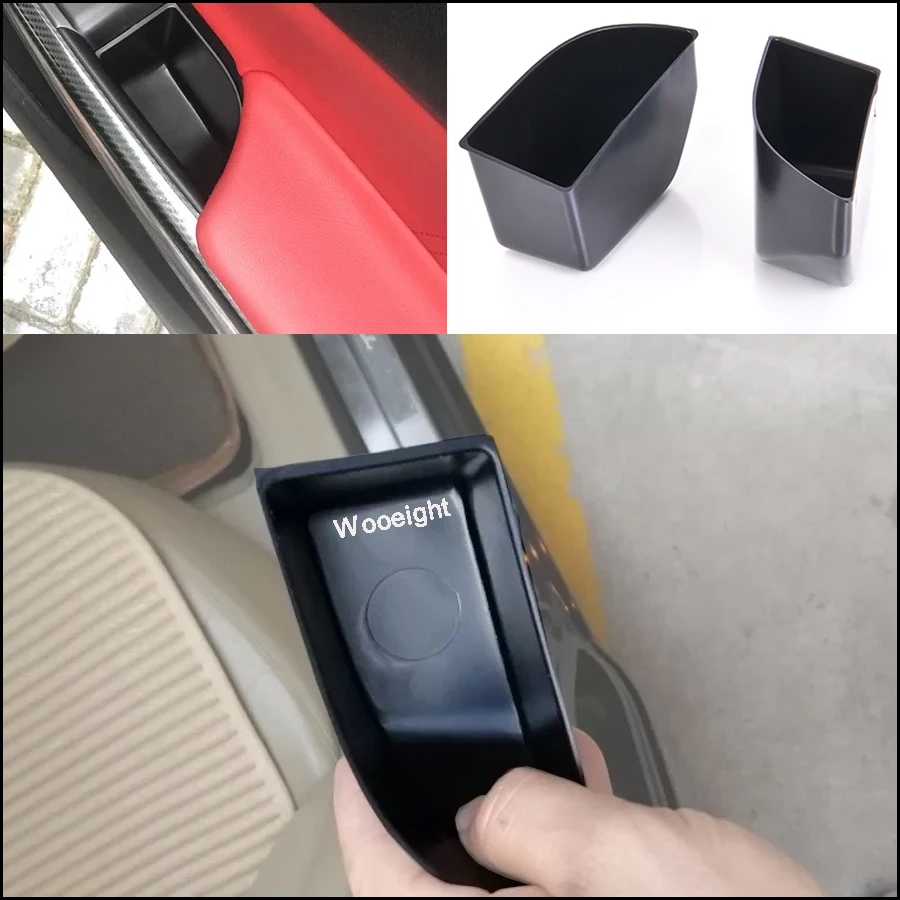 Черный подлокотник для задней двери 2 шт. дополнительная коробка хранения