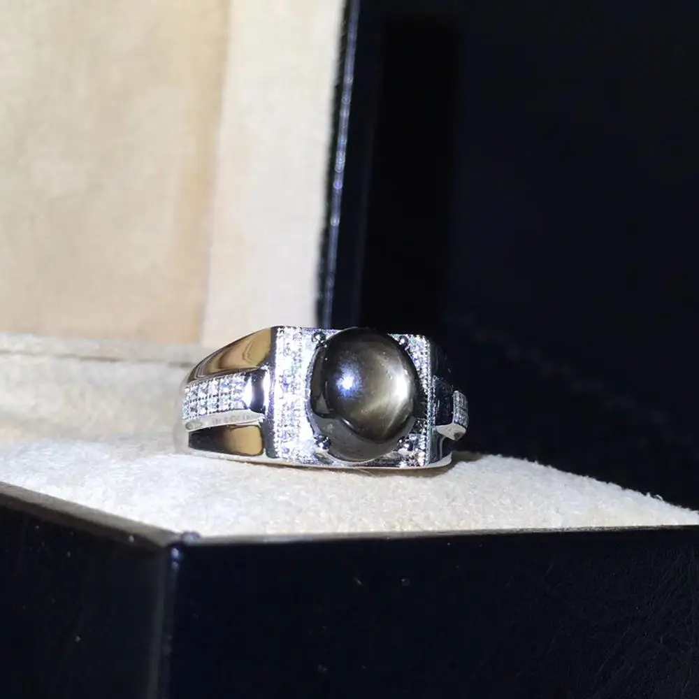 Серебряное кольцо с сапфиром ZXDLY для мужчин