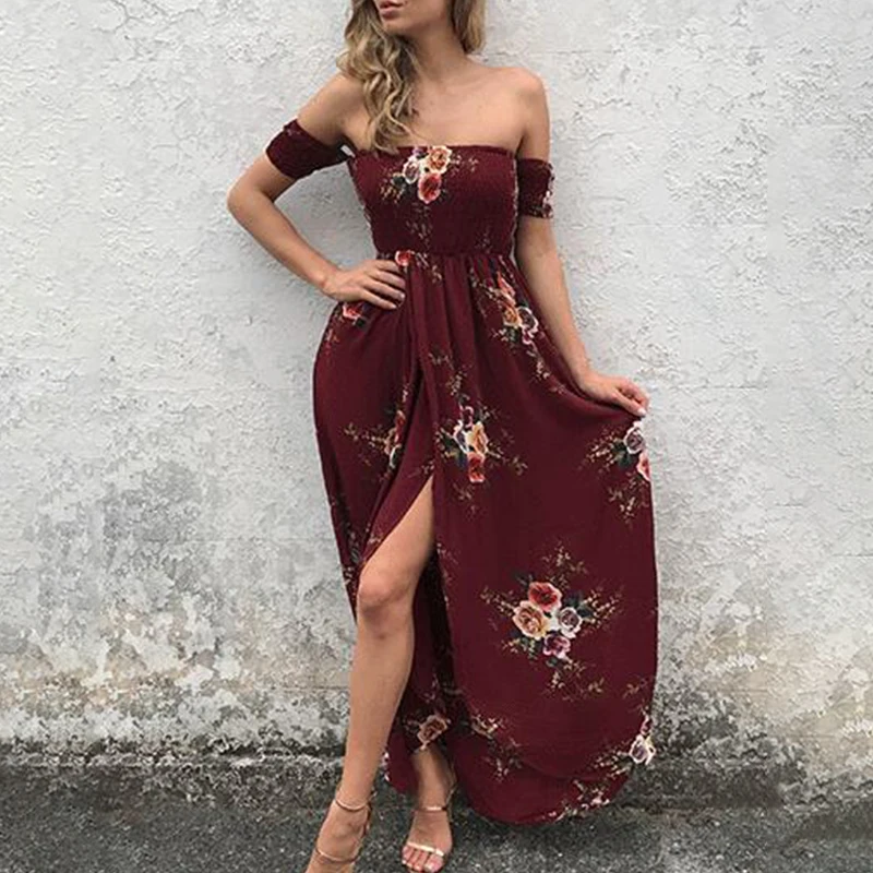 Lily Rosie/женское платье с открытыми плечами в богемном стиле летние пляжные