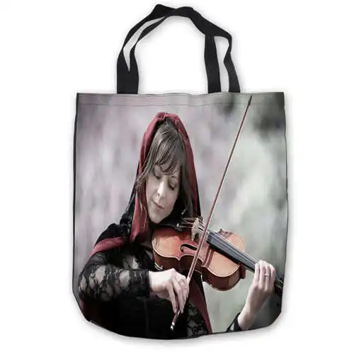 Пользовательские холщовые lindsey-stirling ToteBags ручные сумки сумка для покупок повседневные пляжные сумки складные 180911-04-63 - Цвет: Tote Bags