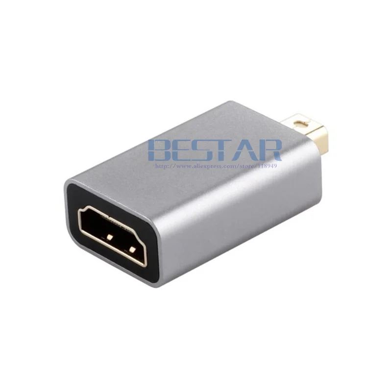 2018 Mini DP-HDMI конвертер в алюминиевый корпус 1080 display port male-HDMI female адаптер Коннектор hdmi