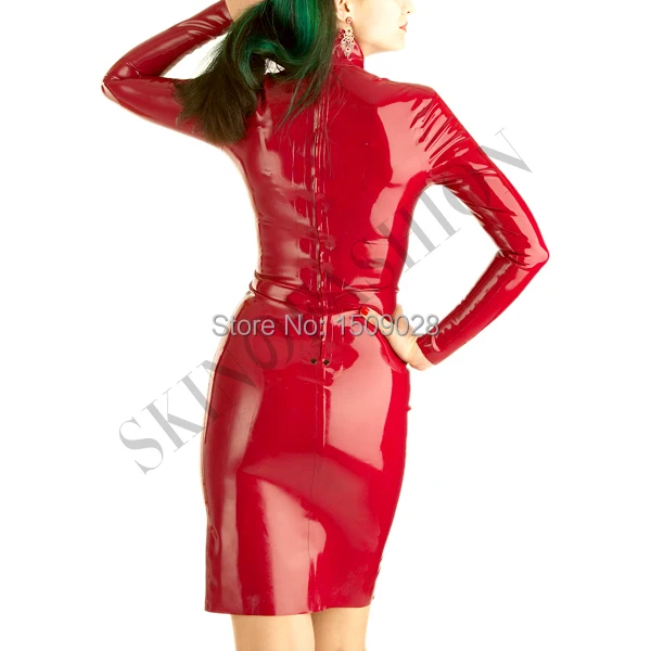 Free shipping !!! Latex rubber governess dress zoom | Exotic Dresses