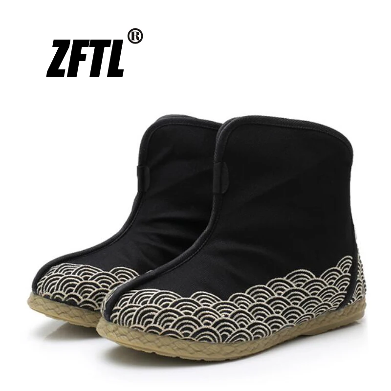 Мужские ботинки ручной работы ZFTL традиционная китайская мужская обувь зимние