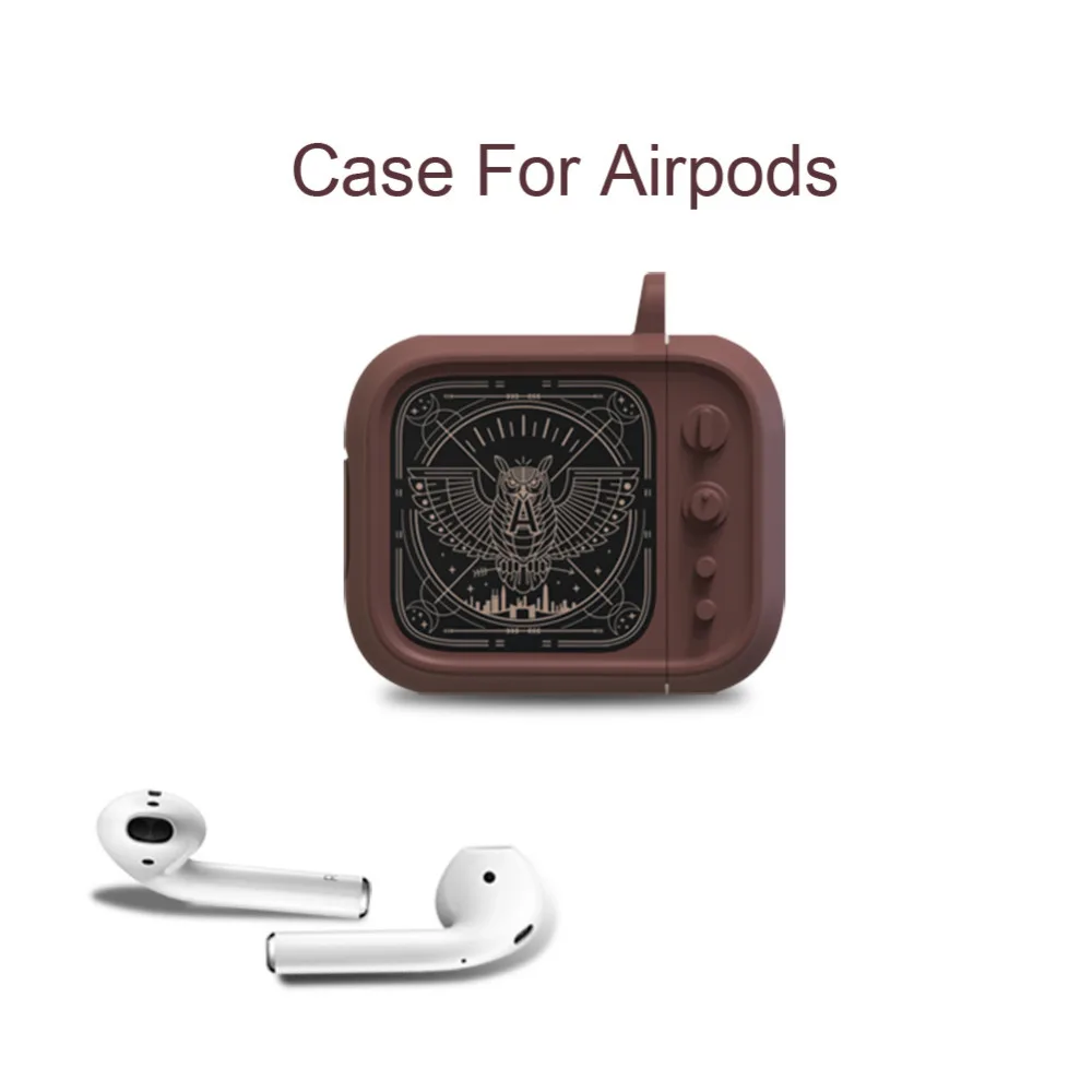 Классический ретро телевизионный Bluetooth беспроводной Чехол для наушников для Apple AirPods защитный противоударный силиконовый чехол для AirPods 2