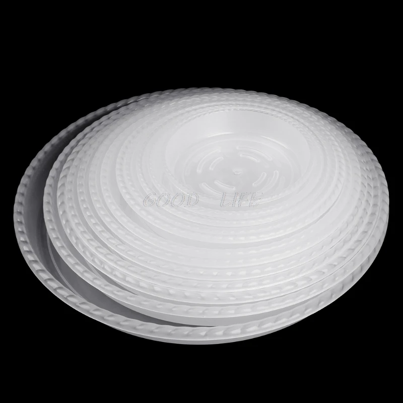 Пластиковый садовый цветочный горшок блюдце для растений поднос воды аксессуары