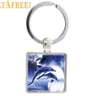 TAFREE Дельфин Искусство животных брелок Сумочка сумка Подвеска для автомобиля брелок держатель для женщин мужчин ювелирные изделия E322