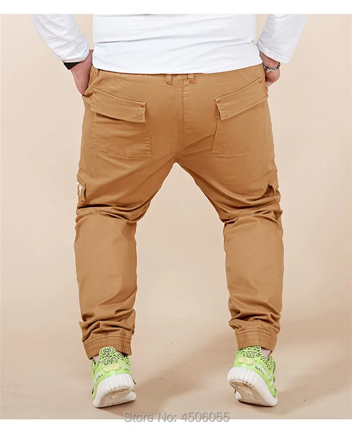 Мужские спортивные штаны для бега, мужские брюки-карго s Cargo Erkek Pantolon Homme, хлопковые комбинезоны 5XL 6XL 8XL, черные рабочие брюки