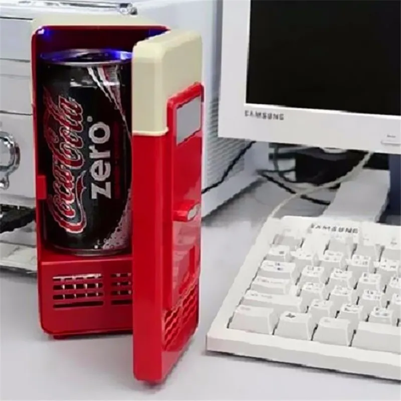 Мини USB Холодильник офисный охладитель для напитков, банок для напитков, портативный холодильник, USB гаджет для ноутбука для ПК