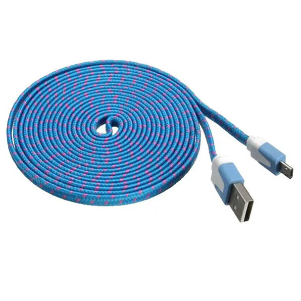 Micro Usb-kabel Opladen type c adapter 3 M Stof gevlochten Platte USB Lader Data Kabel Voor Tablet Mobiel zwart YE12.10 | Электроника