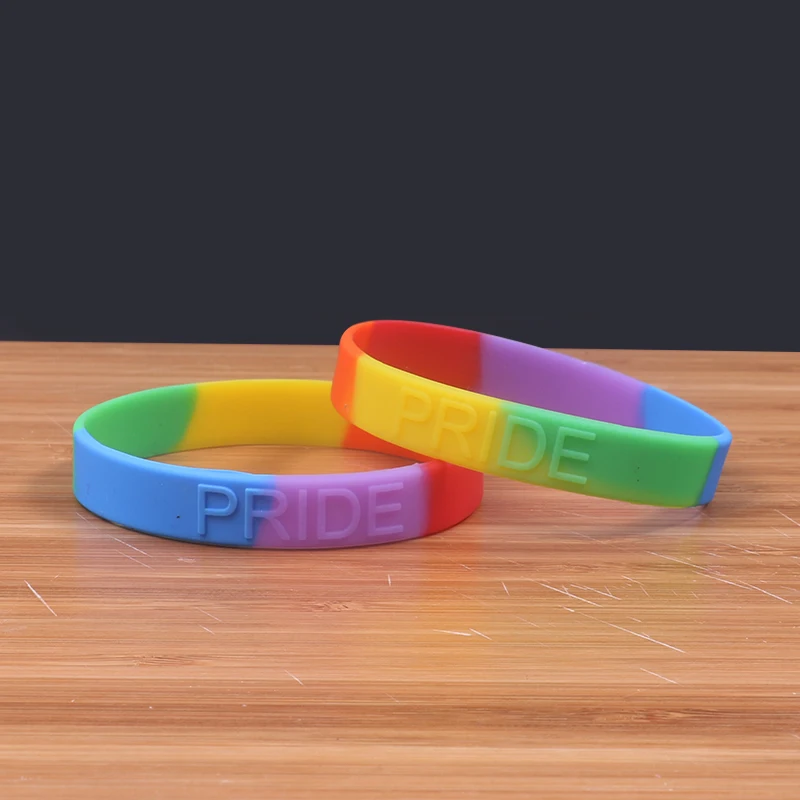 LGBT радужный флаг силиконовый браслет высокого качества хороший модный товар