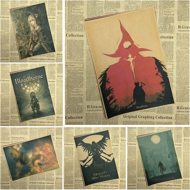 Постер из крафт бумаги с классическими играми постер для бара кафе гостиной