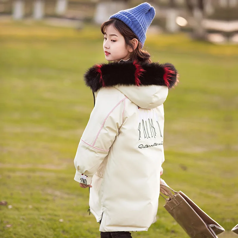 Коллекция 2019 года зимние пуховики для девочек парки Новая коллекция 1860 детская