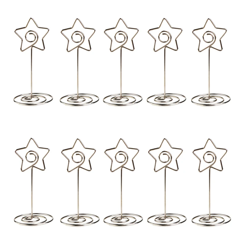 10 шт. натуральная нержавеющая сталь Мемо клещи зажимы орнамент дома декоративная