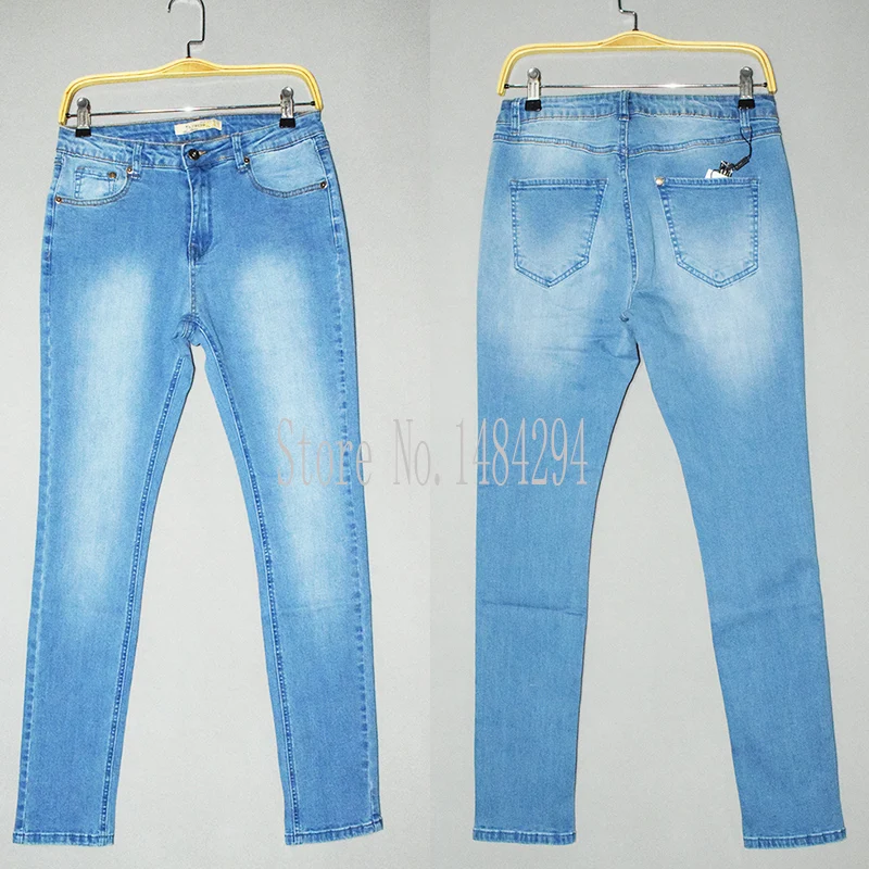 Новый 2017 Высокой Талии Джинсы Женские Хлопок Джинсовые Брюки стретч Женщин