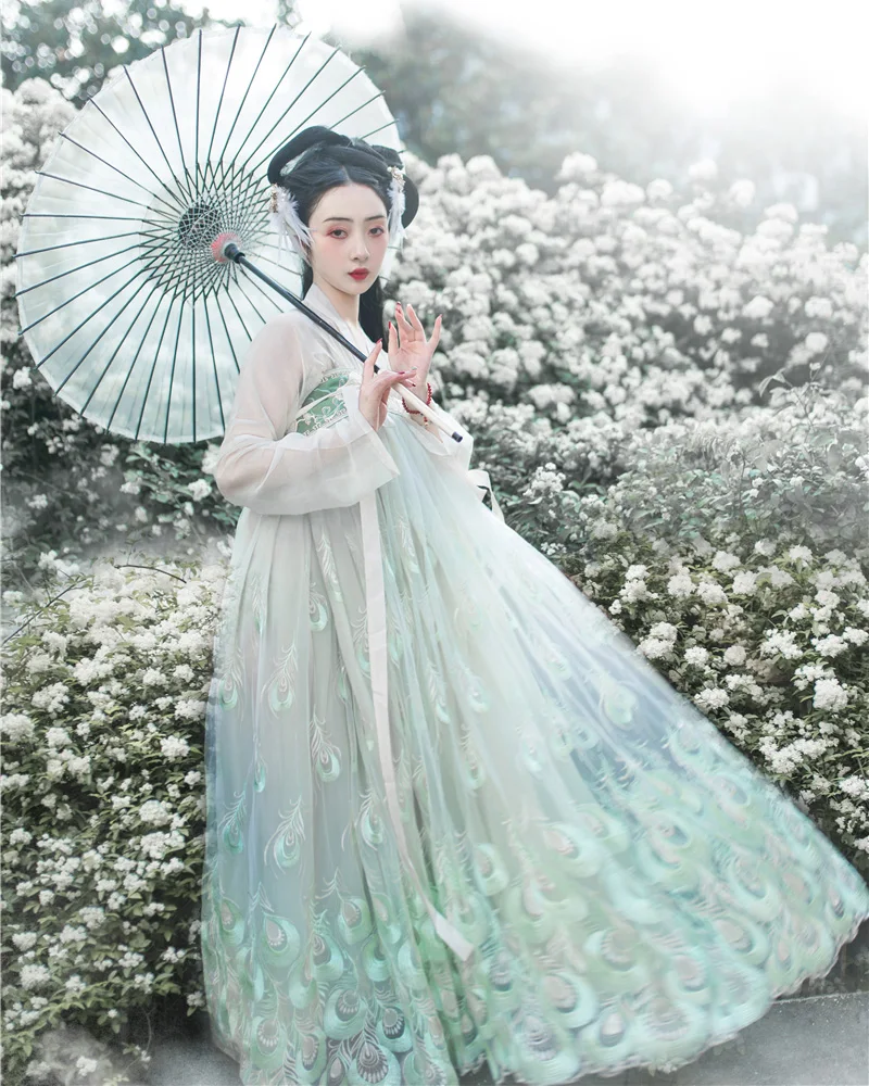 Китайский национальный танец костюм элегантный Hanfu для женщин певцов сценическая одежда Восточное представление одежда карнавальный наряд DC2344