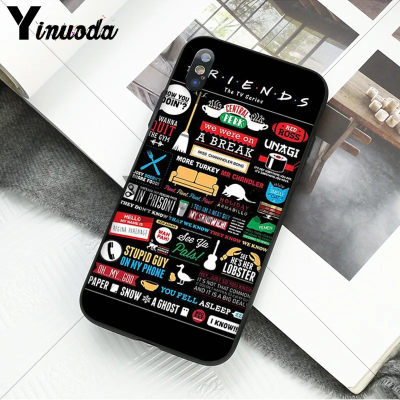 Yinuoda ДРУЗЬЯ Сезон ТВ ТПУ черный чехол для телефона чехол для Apple iPhone 8 7 6 6S Plus X XS MAX 5 5S SE XR Чехол для мобильного телефона - Цвет: A14