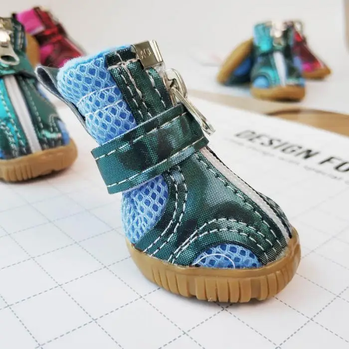4 Pcs/Set Pet Supplies Waterproof Non Slip Winter Breathable Warm Pet Dogs Shoes Milk Pattern Shoes For Dogs Cats Puppy Booties