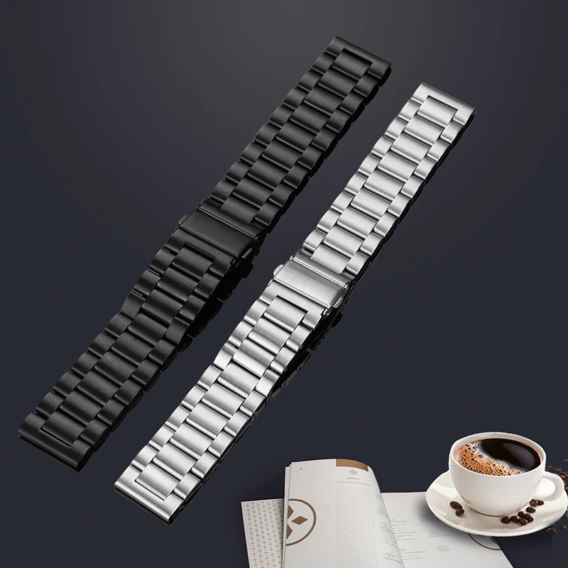 

Fashion Watch Band Metal Stainless Steel Watch Strap Bracelet For Samsung Gear Sport 20mm Huawei Watch 2 4G Huami Bip Watch