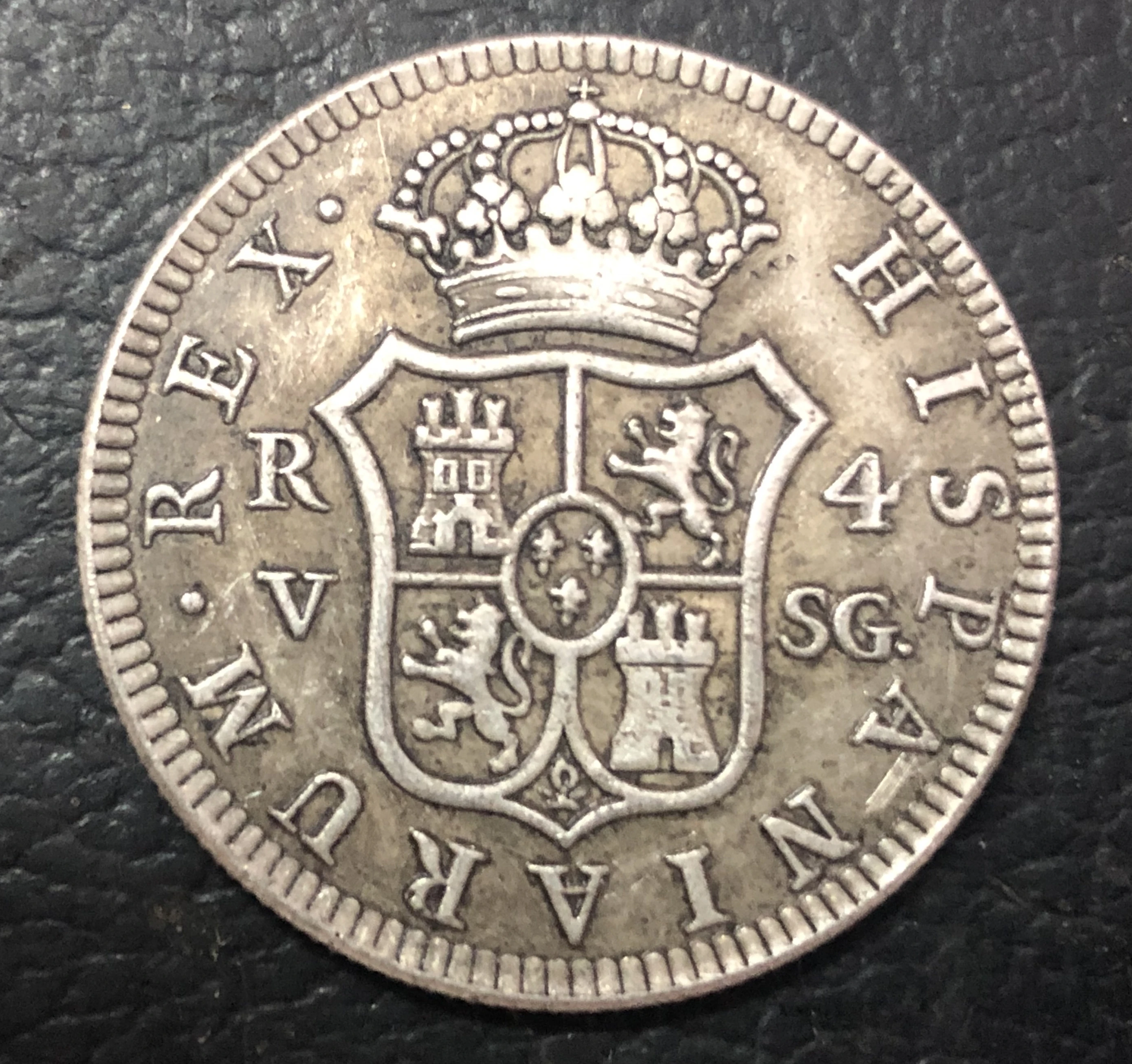1811 (SG) Испания 4 Реалес 1 я портретная копия Фернандо VII Посеребренная монета|silver