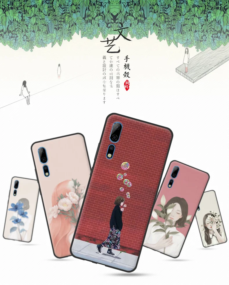 Чехол для zte Axon 10 pro, мягкий силиконовый чехол для телефона с цветком, TPU, защитный чехол для zte Axon10 pro A2020Pro
