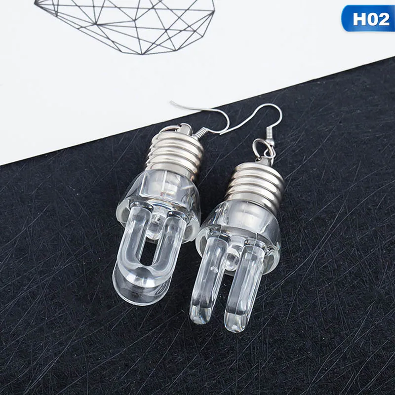 Серьги-подвески женские яркие с цветными лампочками | Украшения и аксессуары