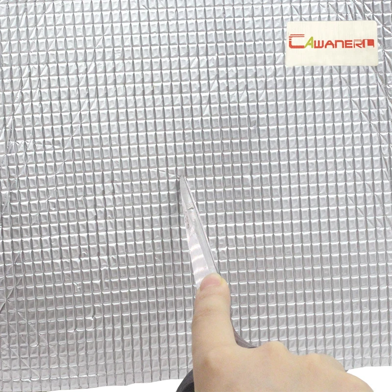 Cawanerl 48&quot X 40&quot Car Heat Shield Sound Insulation Proof Mat Deadening Deadener Anti Noise For Firewall Door Hood Ceiling Trunk |