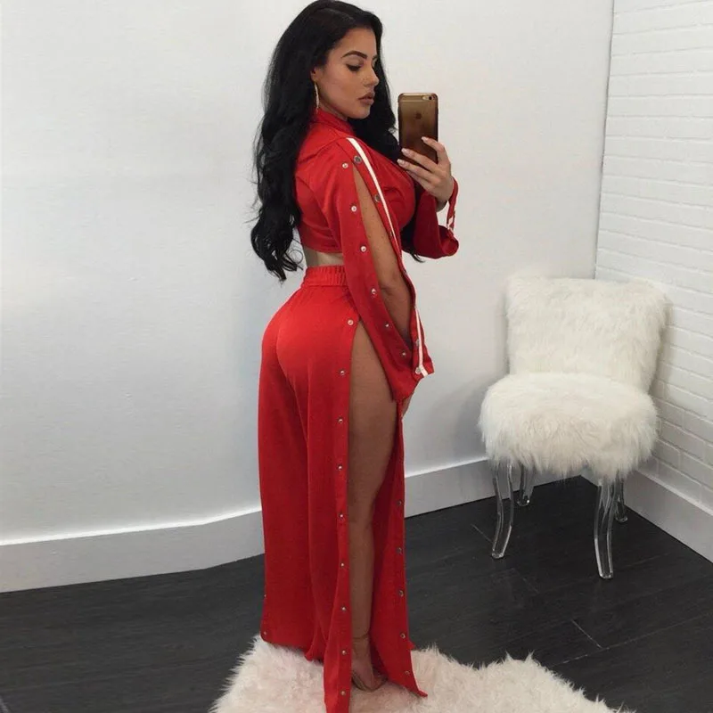 Новинка 2018 года Женский комплект 2 шт. полосатый спортивный костюм с широкими