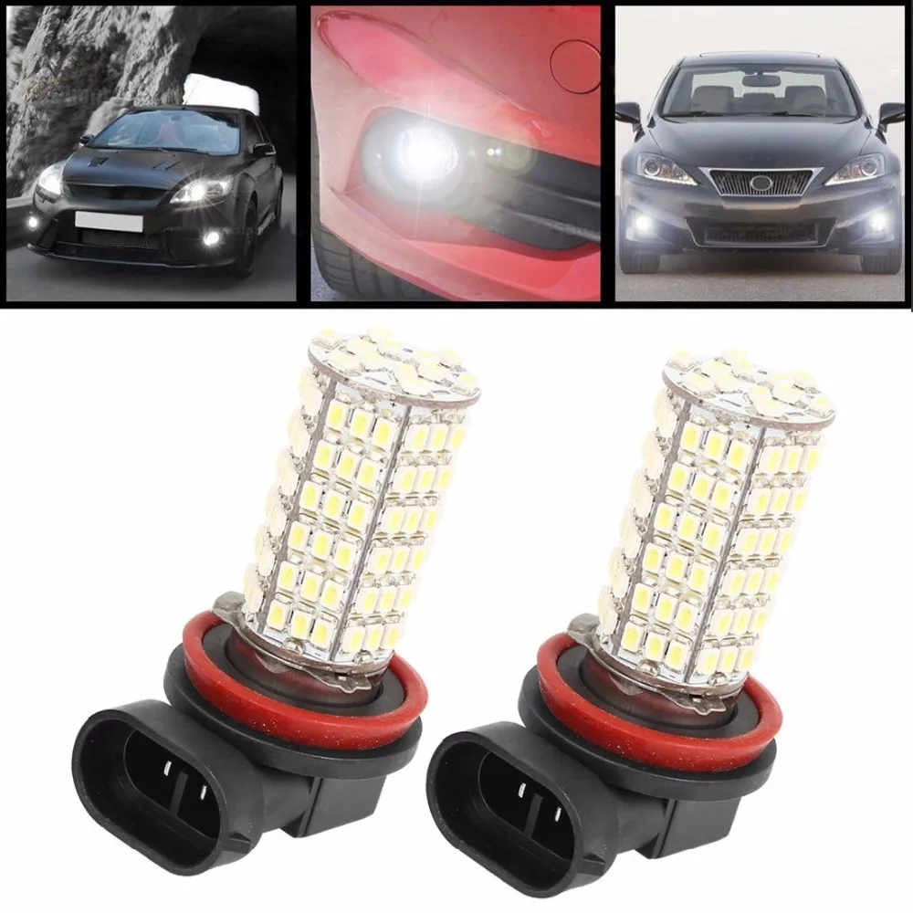 Par Lampada H11 120 Led Farol De Milha 6500 K Super Branca | Автомобили и мотоциклы