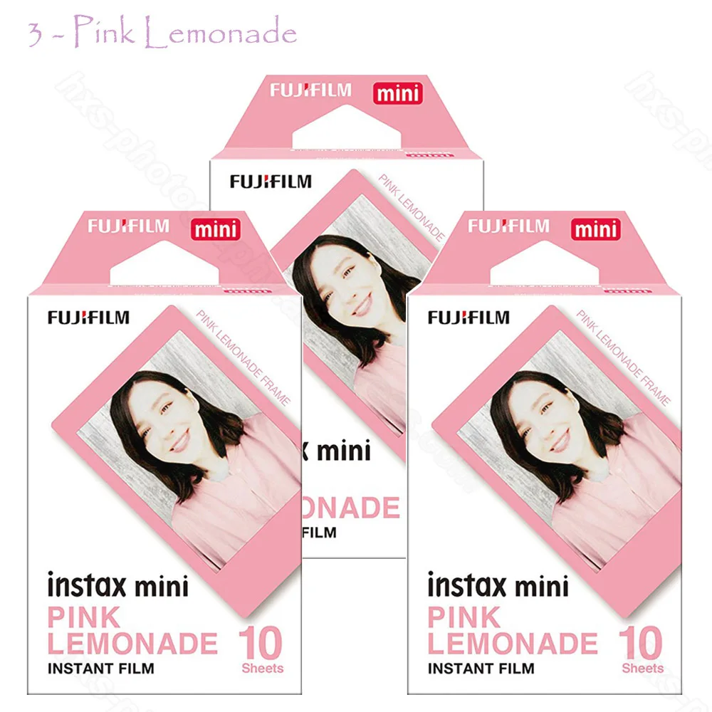 3 - Pink Подлинный Fujifilm Fuji Instax Mini 9 пленка Розовый Лимонад 10 листов для 8 9 7s 90 25 50i 50s мгновенная камера поделиться SP-1 SP-2 Pinter - Цвет: 3 - Pink