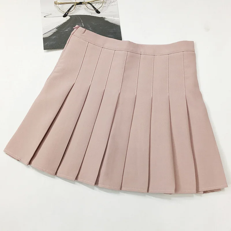 

2019 New Women Fashion Short Skirts High Waist Pleated Short Mini Skirt