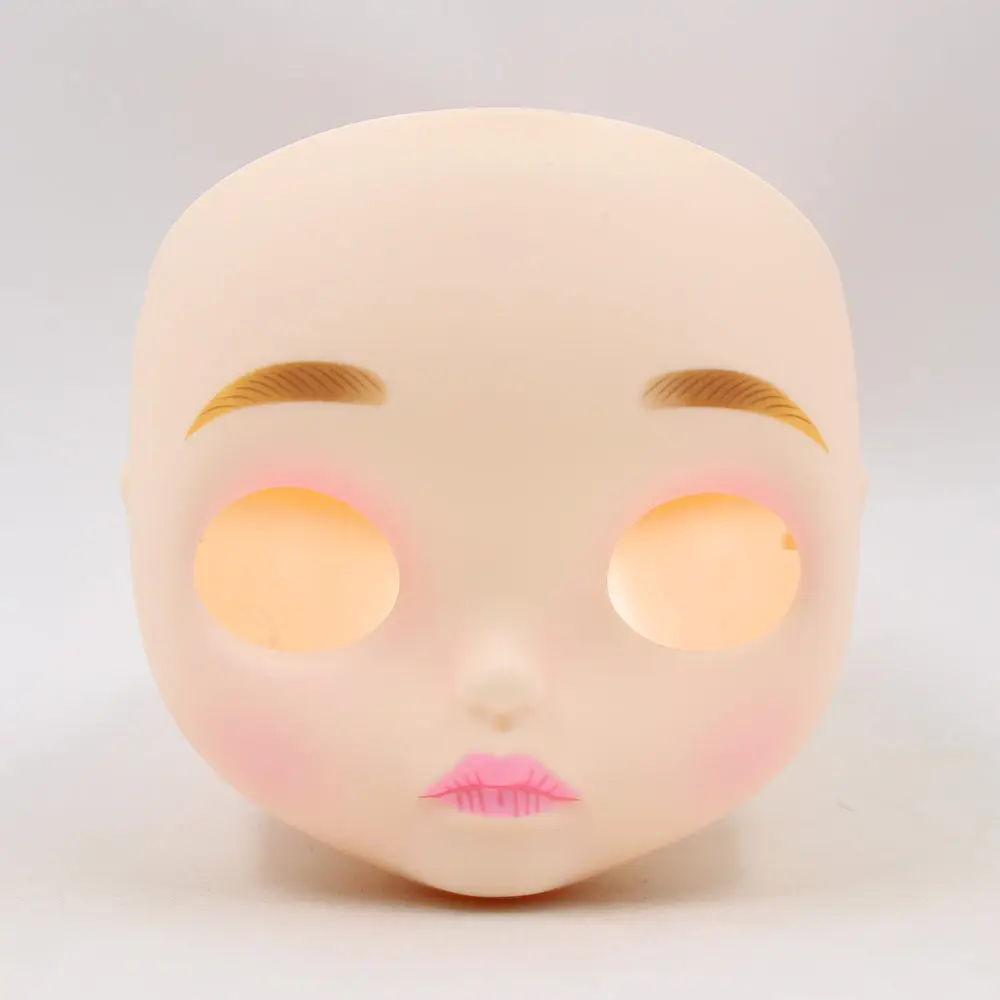 Blyth 1/6 кукла новая Лицевая панель белая кожа матовая/глянцевая лицо с губами и носом вырезание бровей Румяна с черной пластиной и винтами