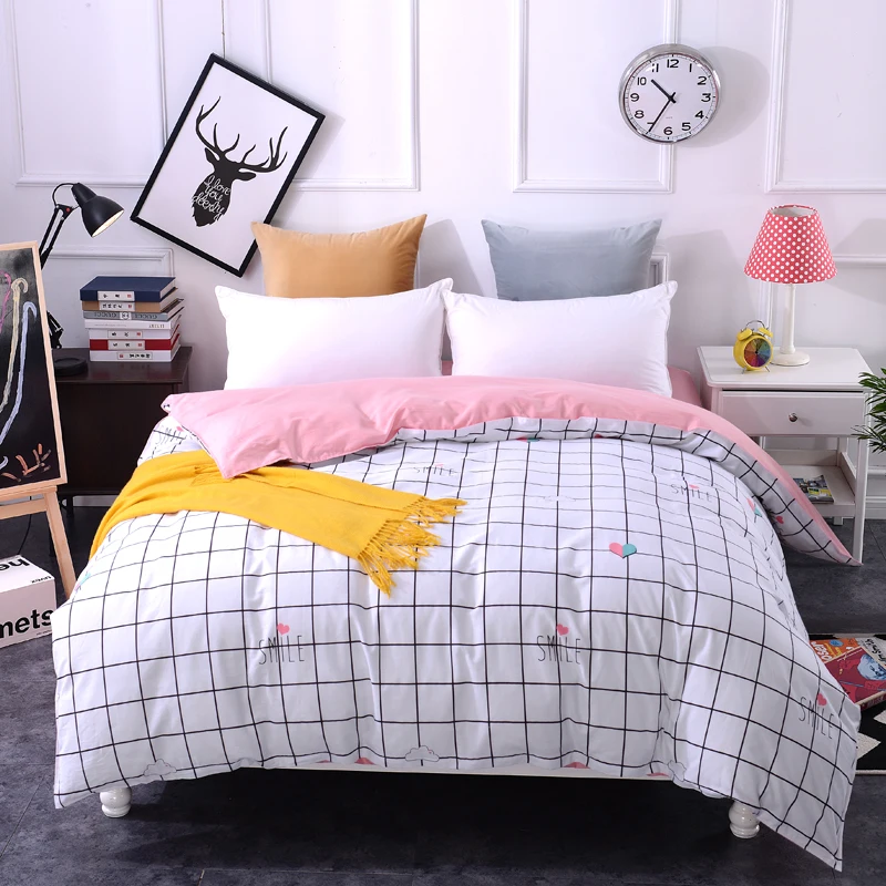 Пододеяльник в черно белую клетку современный и комфортный пододеяльник с