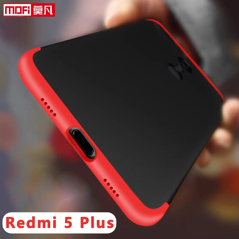 Xiaomi Redmi 5 Plus чехол Mofi 360 Броня противоударный черный Жесткий Чехол для Xiaomi Redmi 5plus чехол для Xiaomi Redmi 5 Plus