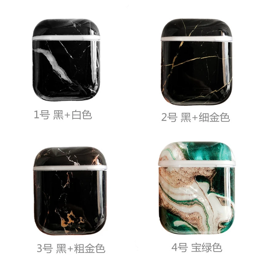Luxury Marble Protective Cover For Airpods case Shockproof Case Air Pods TPU Silicone Box Earphone | Электроника