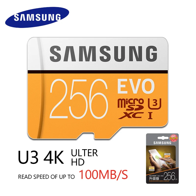 SAMSUNG карта памяти Micro SD card 64 Гб u3 карты памяти EVO Plus 64 Гб Class10 TF карты C10 95 МБ/с. микро sd карта SDXC UHS-1 4K экшн-камеры go pro
